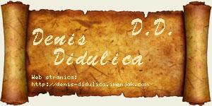 Denis Didulica vizit kartica